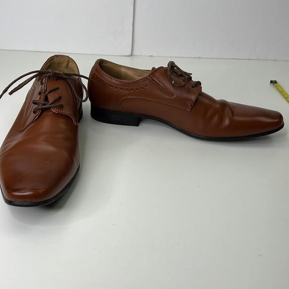 Men's Steve Madden Javin Tan Leather Oxford Shoes - Picture 4 of 9